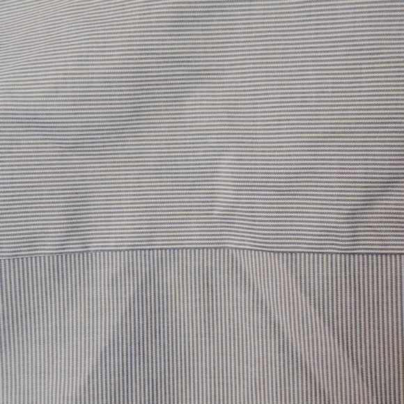 Chicos Lace Style Sleeve Blue Stripe Pearl Button - Picture 9 of 15